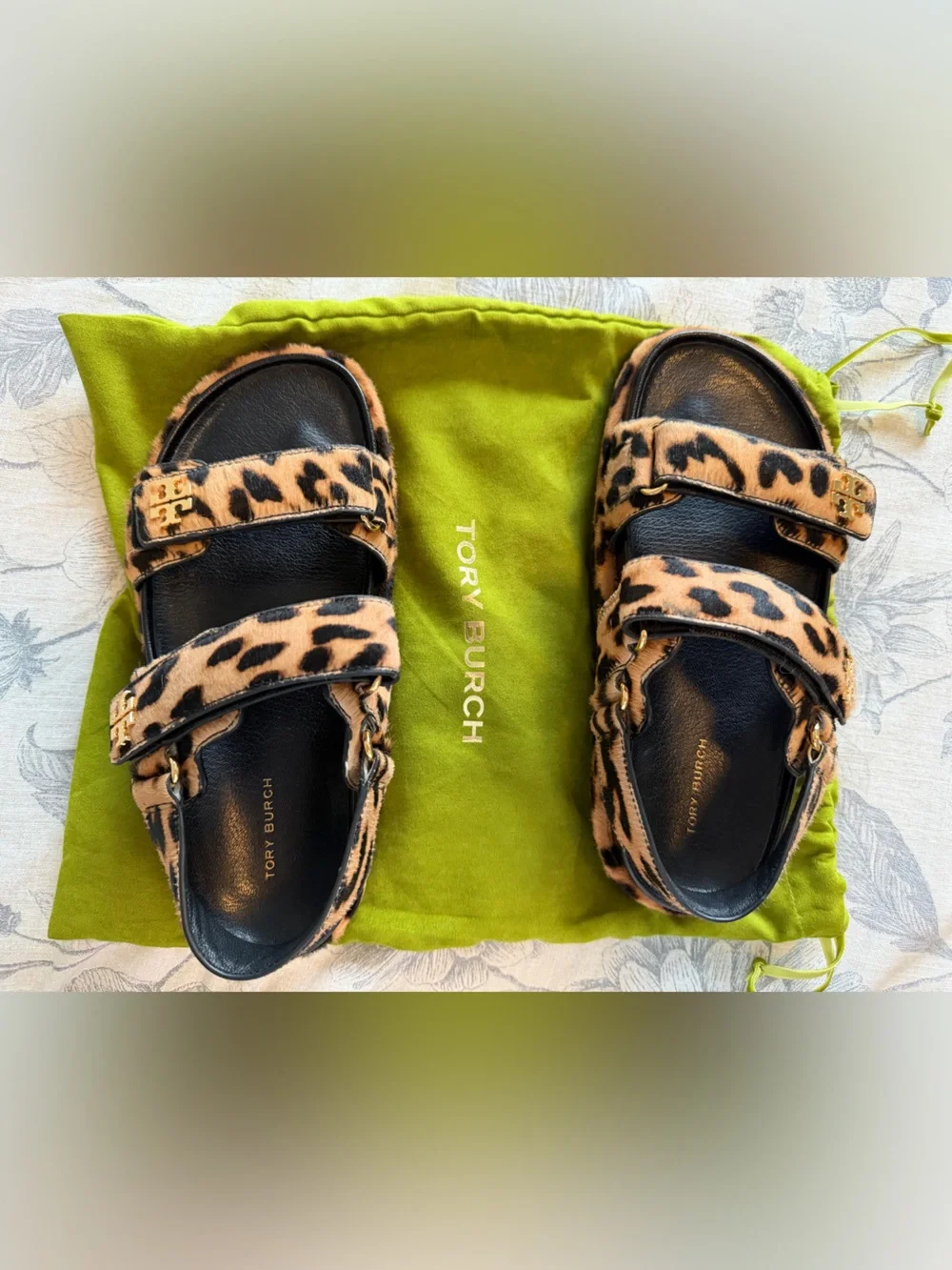 Tory Burch Kira Sport Sandals in Leopard Print